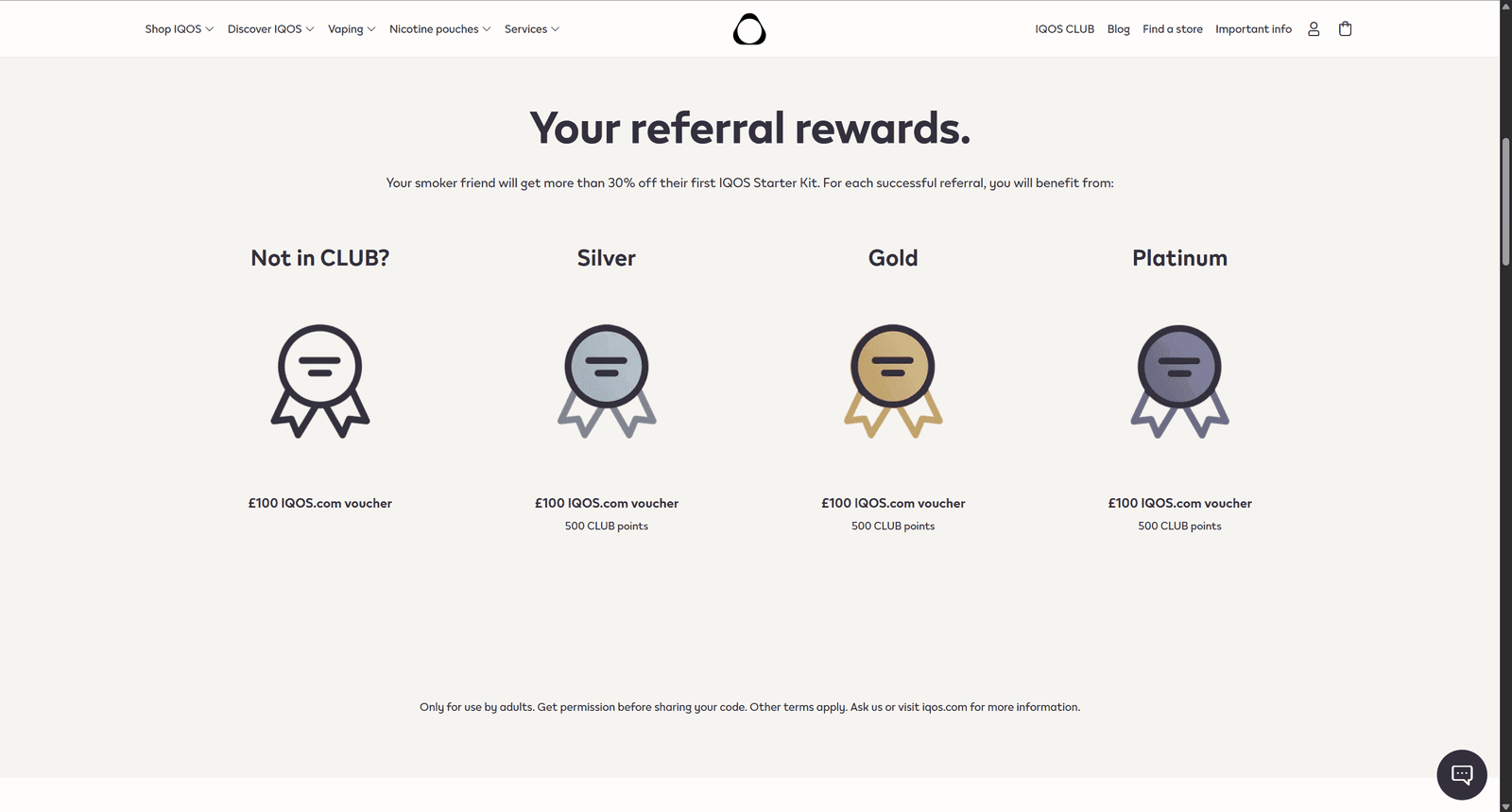 IQOS referral rewards programme